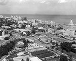 Aerial View with the Atlantic Ocean in the Background Miami, Florida, 1955