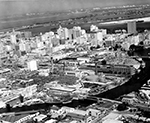 Aerial View of the Developed City Miami, Florida, 1961