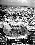 Aerial view of Orange Bowl Miami, Florida, 1968