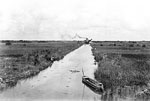Dredge at a Distance in the Tamiami Canal, 1921