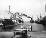 Steamship at Clyde Line Docks, 1925 A