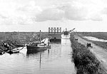 Looking East at Work Boats in Canal By Road, 1926-7