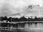 John A.D. McCurdy Flying Over Lake Worth, 1911