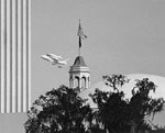 Space Shuttle Discovery Flying Over Florida's Capitol Building, Tallahassee, 1992 B