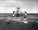 Young People Having Fun in the Waves, West Palm Beach Florida, 1953