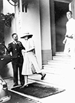 Greta Garbo Leaving Whitehall Hotel, Palm Beach Florida, 1940
